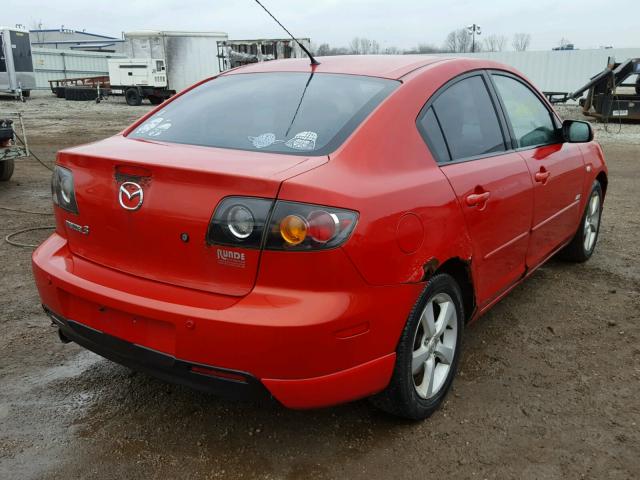 JM1BK323551231294 - 2005 MAZDA 3 S RED photo 4