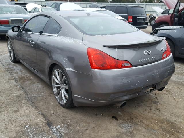 JNKCV64EX8M130636 - 2008 INFINITI G37 BASE CHARCOAL photo 3