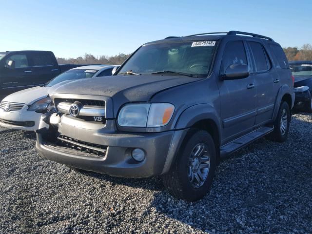 5TDBT48A96S274257 - 2006 TOYOTA SEQUOIA LI GRAY photo 2