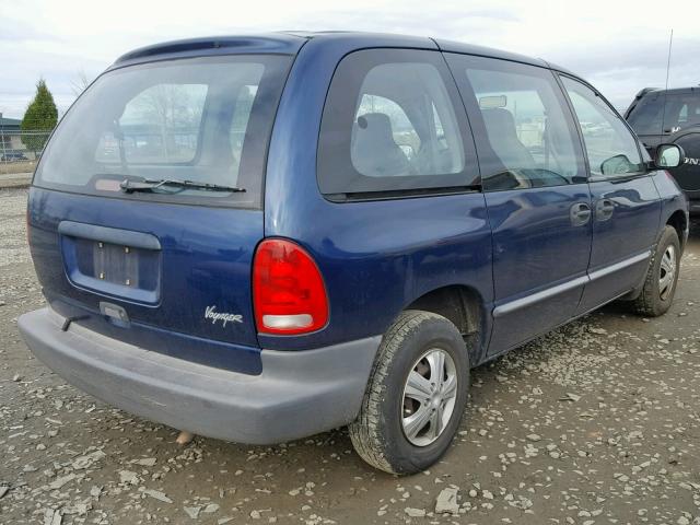 2P4FP25B0YR586689 - 2000 PLYMOUTH VOYAGER BLUE photo 4