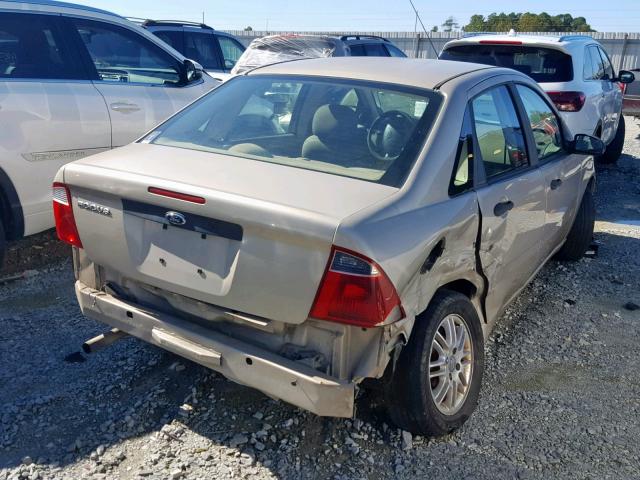 1FAFP34N67W146168 - 2007 FORD FOCUS ZX4 TAN photo 4