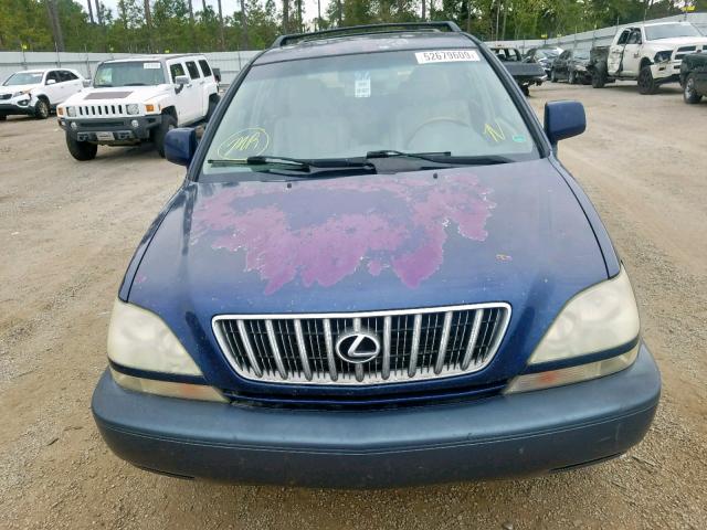 JTJGF10U420126674 - 2002 LEXUS RX 300 BLUE photo 9