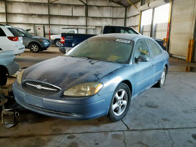 1FAFP55U71G153438 - 2001 FORD TAURUS SES BLUE photo 2