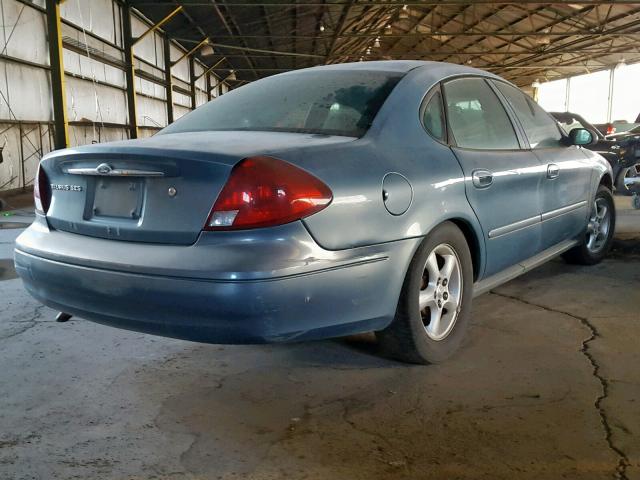 1FAFP55U71G153438 - 2001 FORD TAURUS SES BLUE photo 4