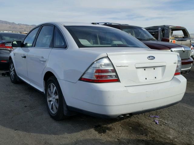 1FAHP24W58G184191 - 2008 FORD TAURUS SEL WHITE photo 3