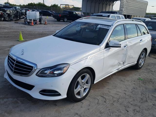 WDDHH8JB0EA810150 - 2014 MERCEDES-BENZ E 350 4MAT WHITE photo 2