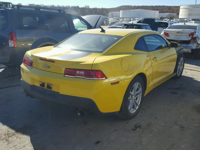 2G1FA1E39E9170511 - 2014 CHEVROLET CAMARO LS YELLOW photo 4