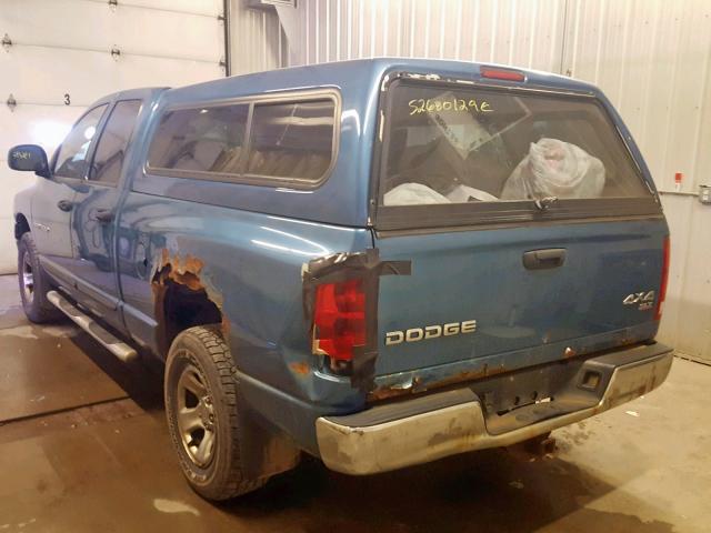 1D7HU18D24J196341 - 2004 DODGE RAM 1500 S BLUE photo 3