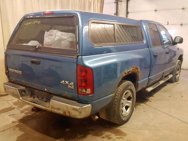 1D7HU18D24J196341 - 2004 DODGE RAM 1500 S BLUE photo 4