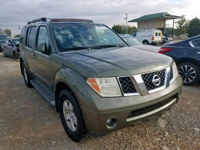 5N1AR18U75C745126 - 2005 NISSAN PATHFINDER GREEN photo 1