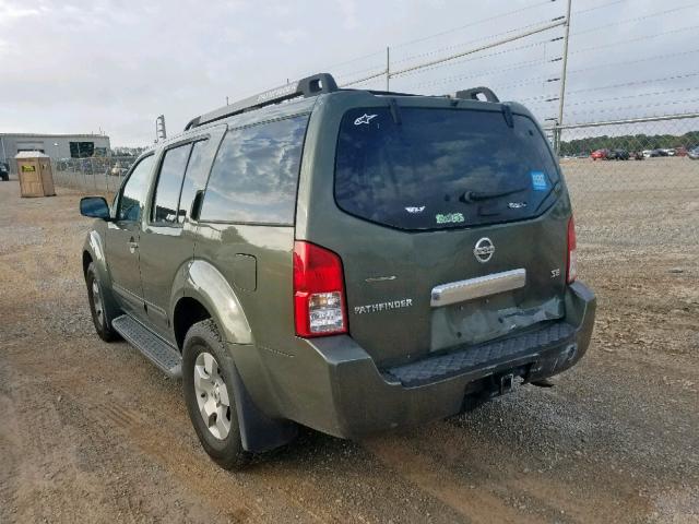 5N1AR18U75C745126 - 2005 NISSAN PATHFINDER GREEN photo 3