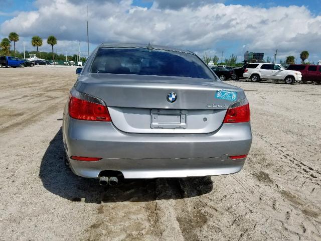 WBANE53576CK82363 - 2006 BMW 525 I SILVER photo 9