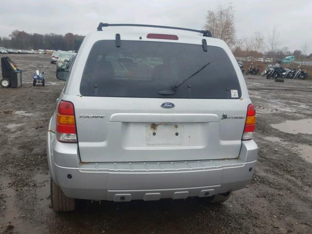 1FMCU96H16KC00395 - 2006 FORD ESCAPE HEV GRAY photo 9