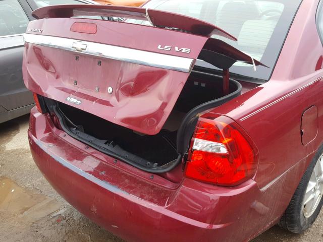 1G1ZT54805F269477 - 2005 CHEVROLET MALIBU LS 勃艮第红 照片 9