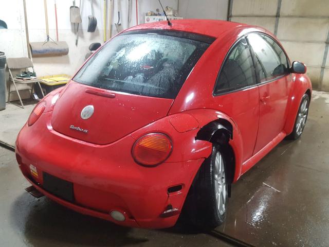 3VWFE21C32M430800 - 2002 VOLKSWAGEN NEW BEETLE 红色 照片 4