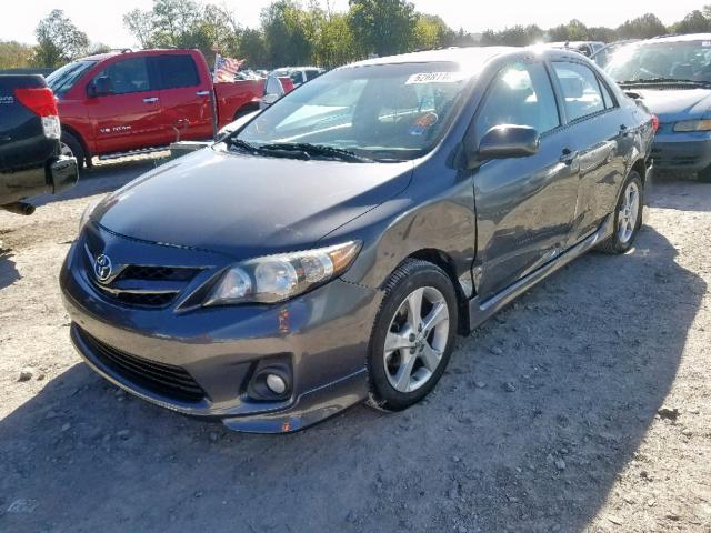 2T1BU4EE4BC646921 - 2011 TOYOTA COROLLA S GRAY photo 2