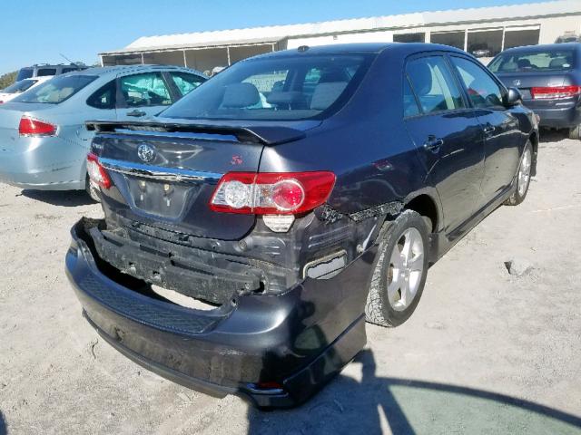 2T1BU4EE4BC646921 - 2011 TOYOTA COROLLA S GRAY photo 4