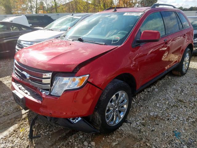 2FMDK3JC1ABB41323 - 2010 FORD EDGE SEL RED photo 2