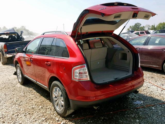 2FMDK3JC1ABB41323 - 2010 FORD EDGE SEL RED photo 3