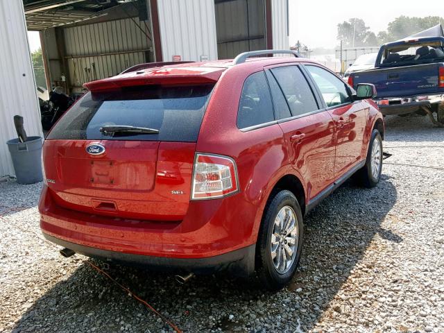 2FMDK3JC1ABB41323 - 2010 FORD EDGE SEL RED photo 4