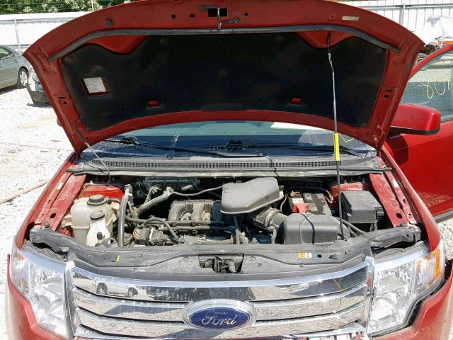 2FMDK3JC1ABB41323 - 2010 FORD EDGE SEL RED photo 7