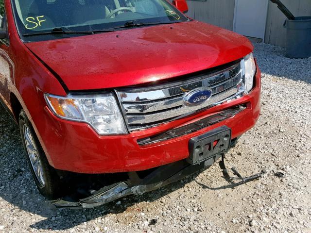 2FMDK3JC1ABB41323 - 2010 FORD EDGE SEL RED photo 9