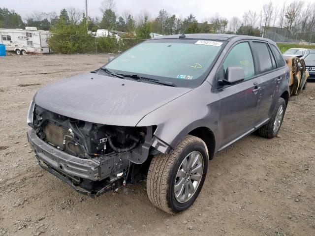 2FMDK4JC1ABB61853 - 2010 FORD EDGE SEL GRAY photo 2