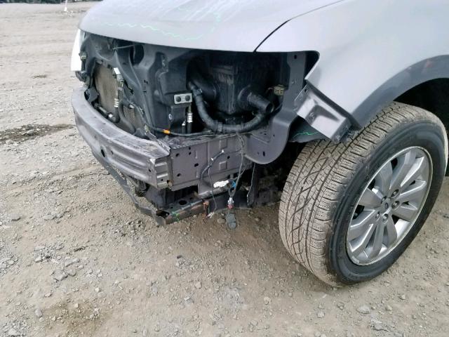 2FMDK4JC1ABB61853 - 2010 FORD EDGE SEL GRAY photo 9