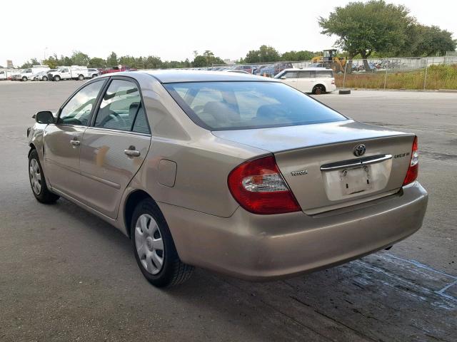 4T1BE32K14U822116 - 2004 TOYOTA CAMRY LE GOLD photo 3