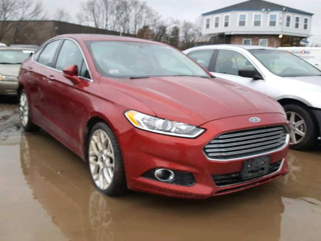 3FA6P0D95DR210393 - 2013 FORD FUSION TIT RED photo 1