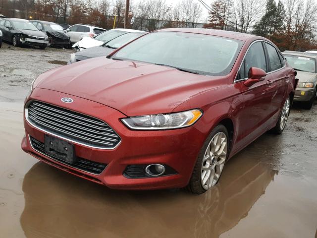 3FA6P0D95DR210393 - 2013 FORD FUSION TIT RED photo 2