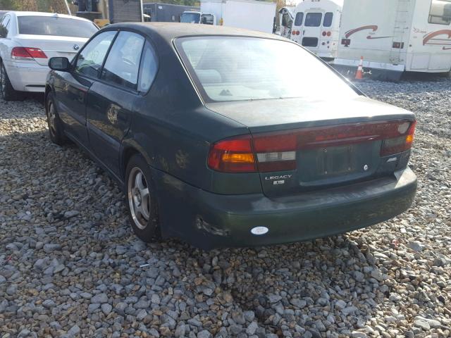 4S3BE635627204395 - 2002 SUBARU LEGACY L GREEN photo 3