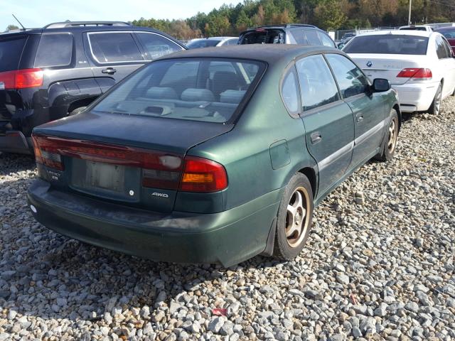 4S3BE635627204395 - 2002 SUBARU LEGACY L GREEN photo 4