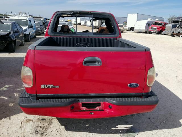 2FTZF07371CA67064 - 2001 FORD F150 SVT L RED photo 9