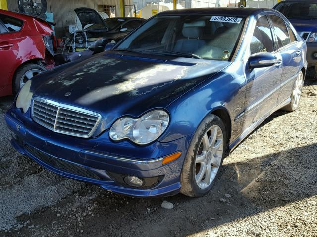 WDBRF40J15A738671 - 2005 MERCEDES-BENZ C 230K SPO BLUE photo 2