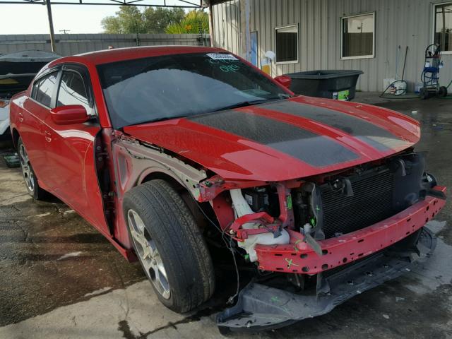 2C3CDXJG4FH754730 - 2015 DODGE CHARGER SX RED photo 1