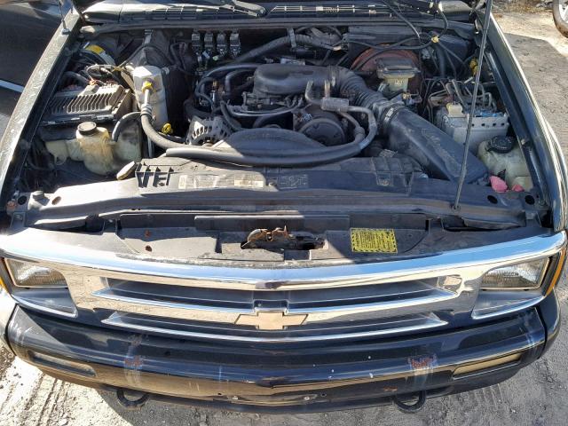 1GCCT19W3T8125159 - 1996 CHEVROLET S TRUCK S1 BLACK photo 7