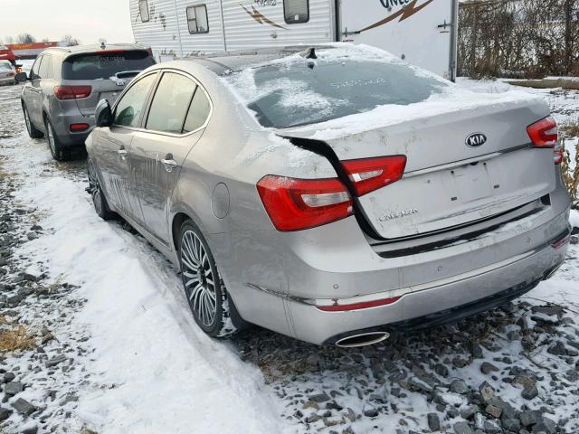 KNALN4D74E5120808 - 2014 KIA CADENZA PR SILVER photo 3