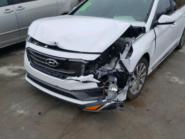 5NPE34AF4HH495079 - 2017 HYUNDAI SONATA SPO WHITE photo 9