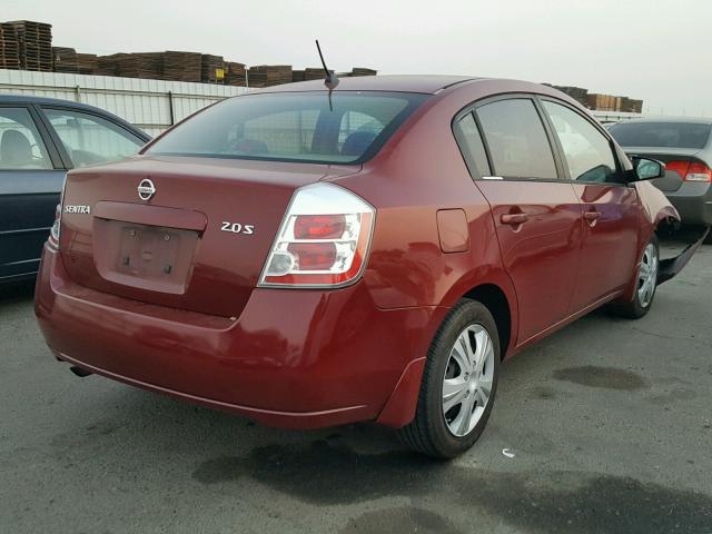 3N1AB61E07L627275 - 2007 NISSAN SENTRA 2.0 RED photo 4