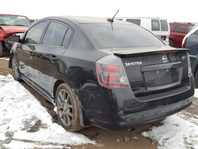 3N1CB6AP0BL645679 - 2011 NISSAN SENTRA SE- BLACK photo 3