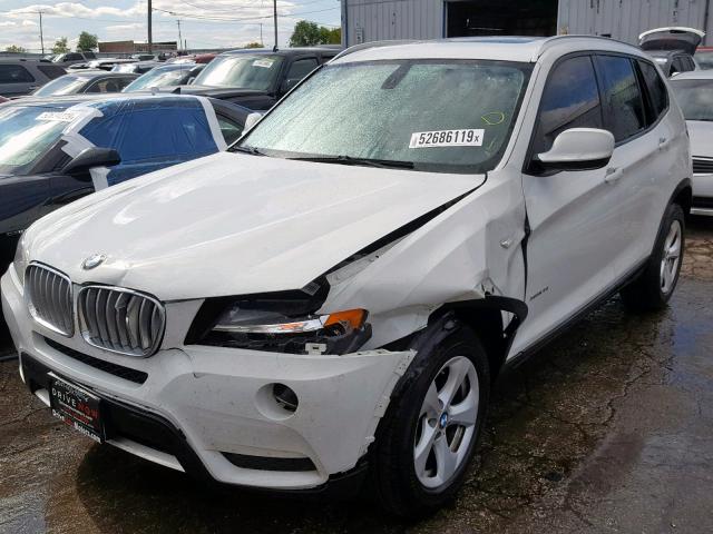 5UXWX5C54BL715616 - 2011 BMW X3 XDRIVE2 WHITE photo 2