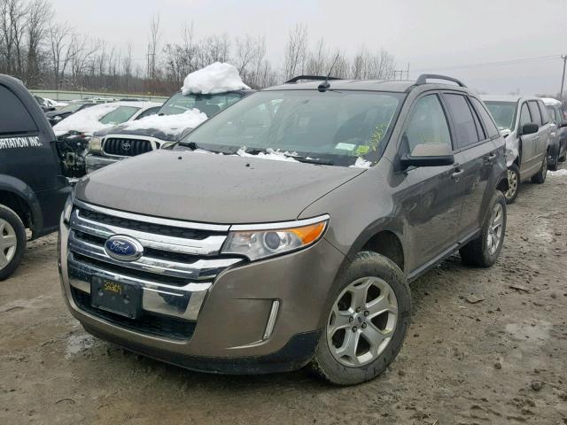 2FMDK4JC6DBB74067 - 2013 FORD EDGE SEL GRAY photo 2