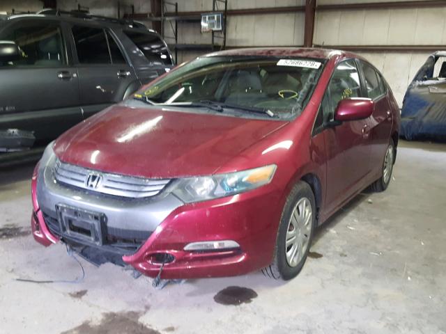 JHMZE2H55AS006398 - 2010 HONDA INSIGHT LX RED photo 2