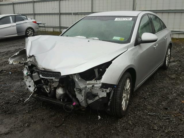 1G1PK5S98B7188562 - 2011 CHEVROLET CRUZE ECO SILVER photo 2