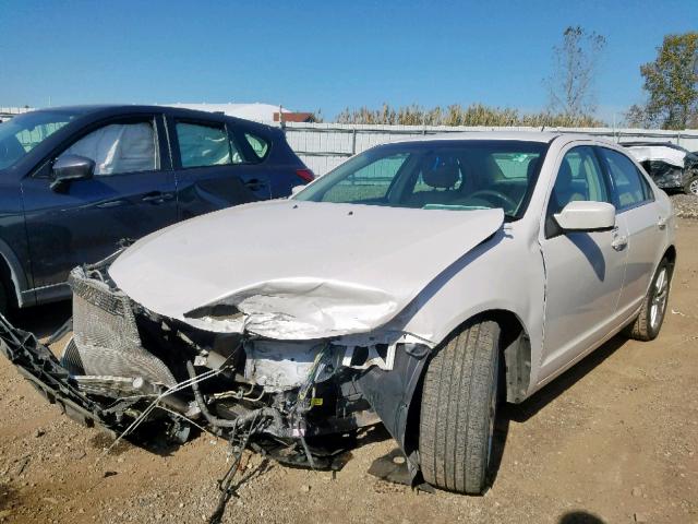 3FAHP0JA7CR411072 - 2012 FORD FUSION SEL WHITE photo 2