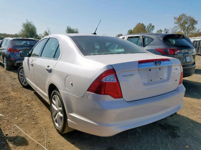 3FAHP0JA7CR411072 - 2012 FORD FUSION SEL WHITE photo 3