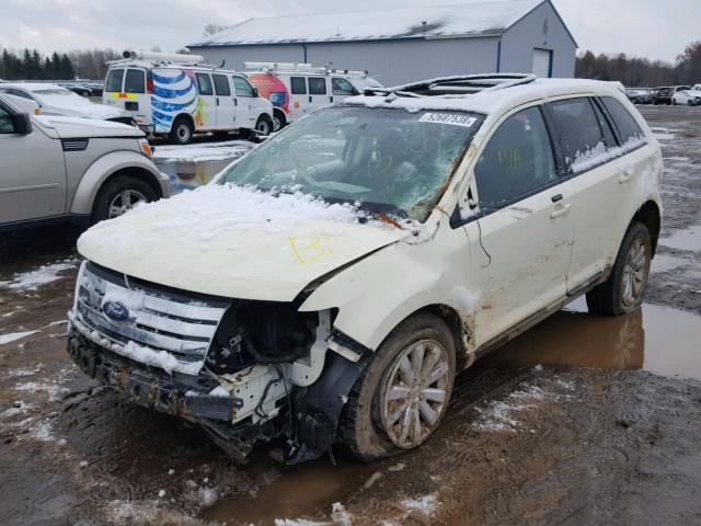 2FMDK38C48BA37697 - 2008 FORD EDGE SEL WHITE photo 2