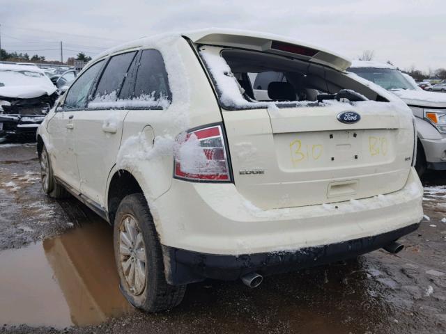 2FMDK38C48BA37697 - 2008 FORD EDGE SEL WHITE photo 3