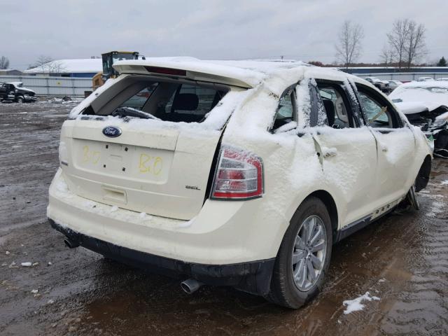 2FMDK38C48BA37697 - 2008 FORD EDGE SEL WHITE photo 4